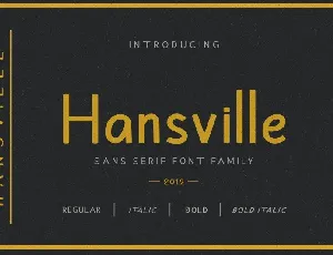 Hansville Sans Family font