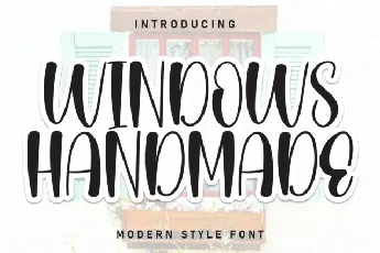 Windows Handmade Display font