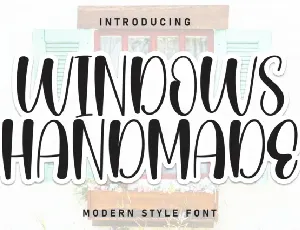 Windows Handmade Display font