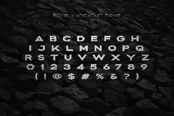 Knockout font