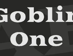 Goblin One font