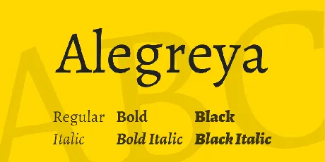 Alegreya font