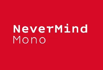 Nevermind Mono Family font