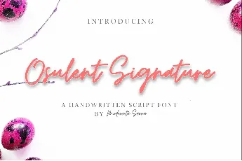 Osulent Signature font