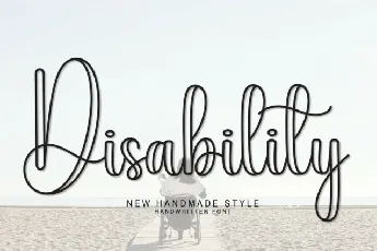 Disability Script font