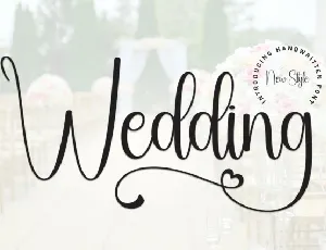 Wedding Calligraphy Typeface font