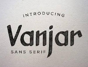 Vanjar Sans Serif font