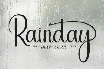 Rainday Calligraphy font