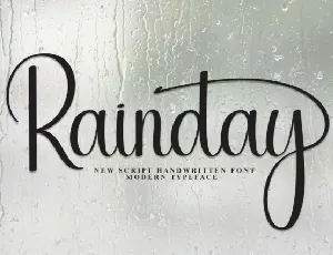 Rainday Calligraphy font