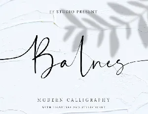 Balnes Modern Script font