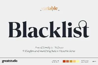 Blacklist Free font