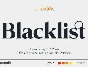 Blacklist Free font