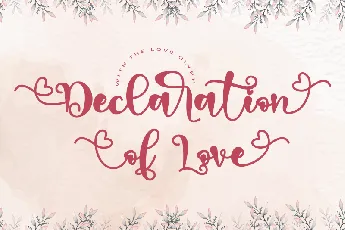 Declaration of love - Personal font