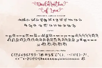 Declaration of love - Personal font