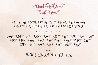 Declaration of love - Personal font