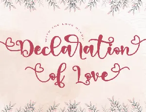 Declaration of love - Personal font