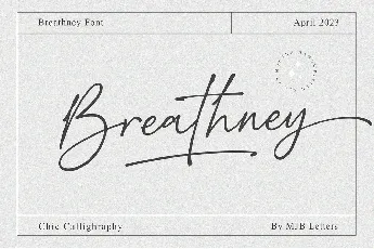 Breathney font