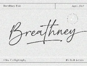 Breathney font