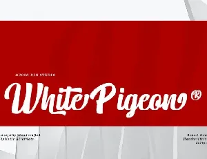 White Pigeon font