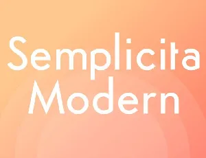 Semplicita Modern font