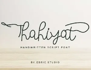 Thahiyat Handwritten font