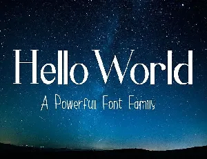 Hello World font