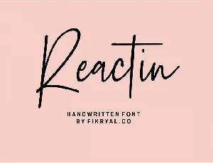 Reactin Signature font