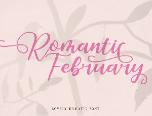 Romantic February font