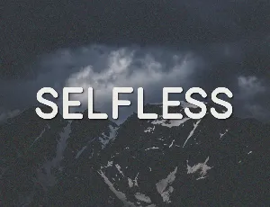 Selfless font