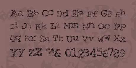 Typewriter from hell font