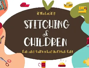 Stitching of Children font