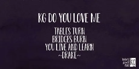 KG Do You Love Me font