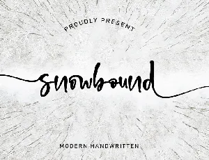 snowbound - Personal Use font