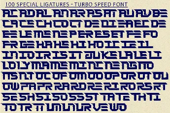 Turbo Speed Demo font