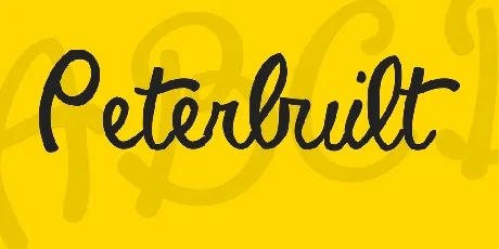 Peterbuilt font