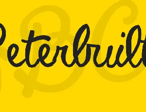 Peterbuilt font