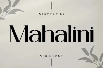 Mahalini font