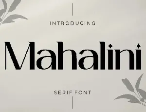 Mahalini font