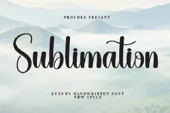 Sublimation Script Typeface font