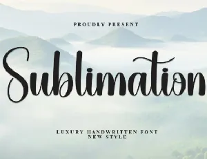 Sublimation Script Typeface font