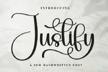 Justify Calligraphy font