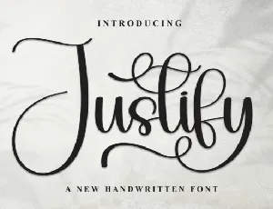 Justify Calligraphy font