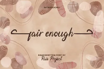 Fair Enough Demo font