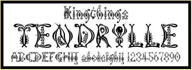 Kingthings Tendrylle font