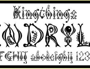 Kingthings Tendrylle font