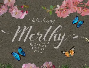 Merthy Script font