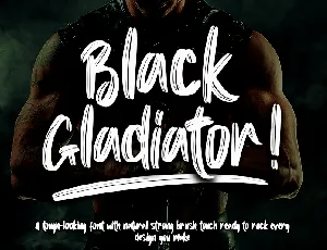 Black Gladiator - Personal Use font