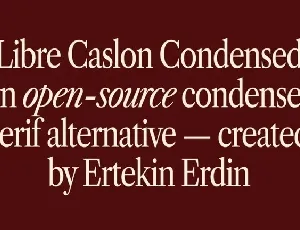 Libre Caslon Condensed Family font