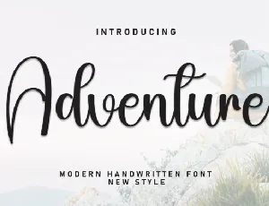 Adventure Script font