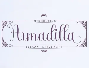 Armadilla Script font